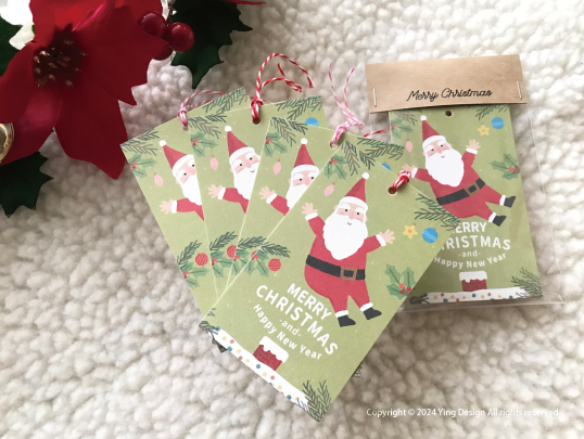 Ho Ho Ho 聖誕老公公禮物小卡(一組4入)